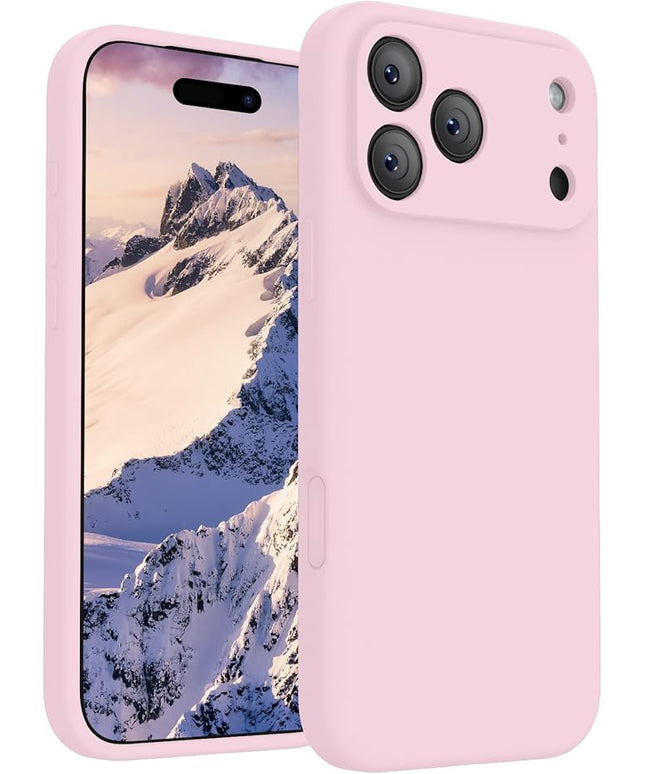 FireNova Magnetic for iPhone 17 Pro Case, Compatible with MagSafe, [Integrated Silicone Camera Control Button] [Camera Protection] Anti-Scratch Microfiber Lining Phone Case, 6.3", Chalk Pink