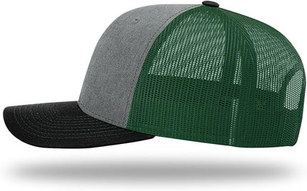 Richardson 112 Trucker Hat - Premium Adjustable Snapback Hat - Structured Six Panel Richardson Blank Caps