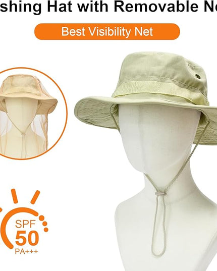 Sun Hats for Men Women Bucket Hat UPF 50+ Boonie Hat Foldable UV Protection Hiking Beach Fishing Summer Safari