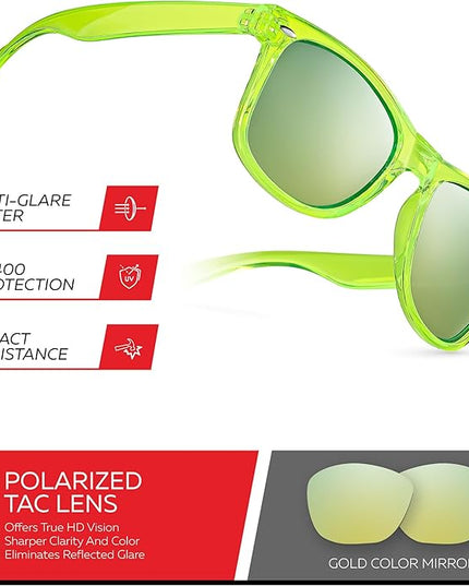 Retro Rewind Polarized Sunglasses for Men and Women - UV Protection Classic Sun Glasses