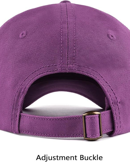 Zylioo XL XXL Oversize Baseball Cap, 100% Cotton Adjustable Dad Hat for Big Heads 23.5"-25.5", Soft Crown Large Size Cap