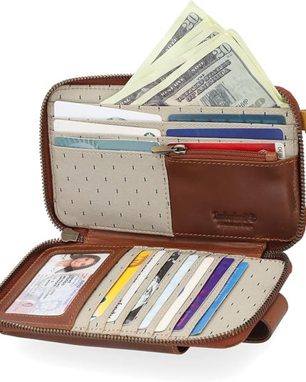 Timberland Women's RFID Leather Phone Crossbody Wallet Bag
