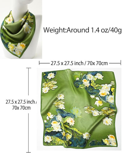Dailyacc Hair Bandanas Scarf For Women Lightweight Fashion Neck Silk Satin Head Scarves For Sleeping Handbags Scarf