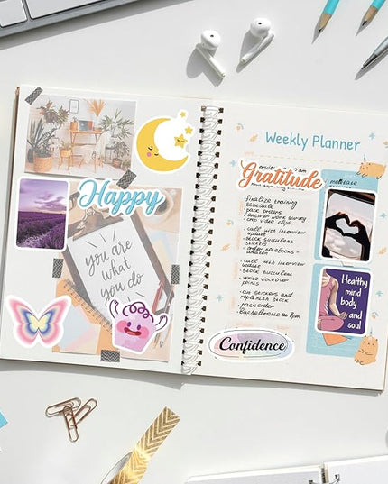 Vision Board Stickers for Women - 50Pcs Self Care Planner Stickers, Positive Affirmations Stickers for Journal, Healing Journey Vision Board Supplies Kit, Relaxation Themed