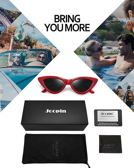 Joopin Polarized Cat Eye Sunglasses for Women Vintage Cateye Sun Glasses UV400 Protection