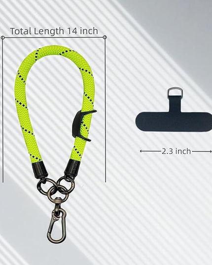 Phone Lanyard Wrist Strap Phone Strap Wrist Lanyard for Cell Phone Around the Hand with Lanyard Patch (Green/Blue)
