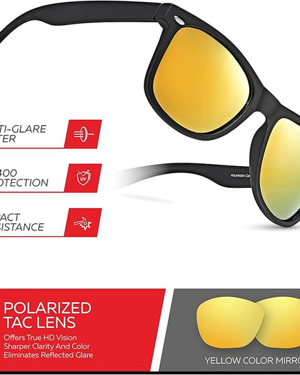 Retro Rewind Polarized Sunglasses for Men and Women - UV Protection Classic Sun Glasses