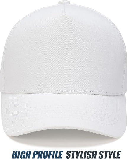 MEINICY Vintage Trendy Trucker Hat, Structured 5-Panel Snapback Hat, Adjustable Cotton Solid or 2-Tone Baseball Cap Men Women