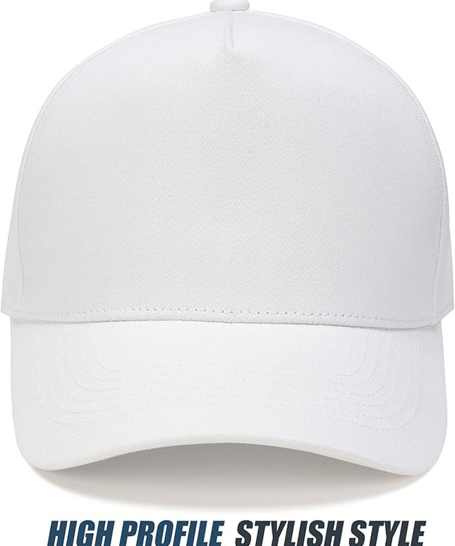 MEINICY Vintage Trendy Trucker Hat, Structured 5-Panel Snapback Hat, Adjustable Cotton Solid or 2-Tone Baseball Cap Men Women
