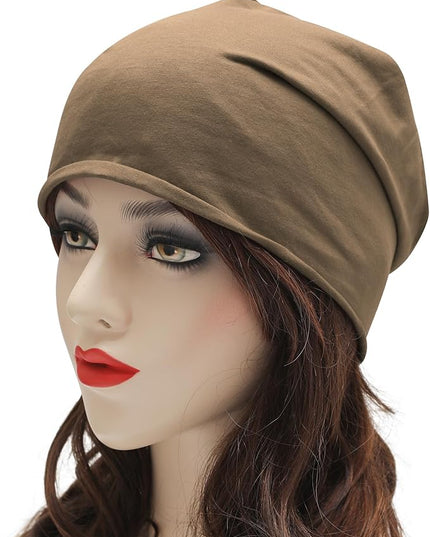 ZLYC Cotton Thin Slouchy Beanie Hat for Men Women Fashion Soft Stretch Knit Skull Cap