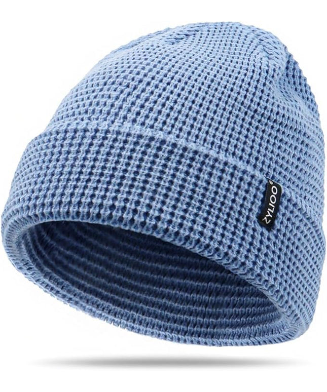 Zylioo XXL Oversize Waffle Knit Beanie,Large Winter Warm Hats for Men Women, Durable Premium Toboggan Hat for Big Heads