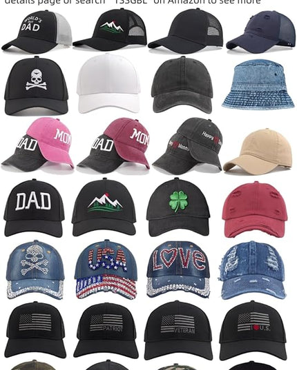 TSSGBL M, L, XL, XXL Snapback Trucker Hats Baseball Caps Adjustable Blank Mesh Back Ball Caps for Men Women
