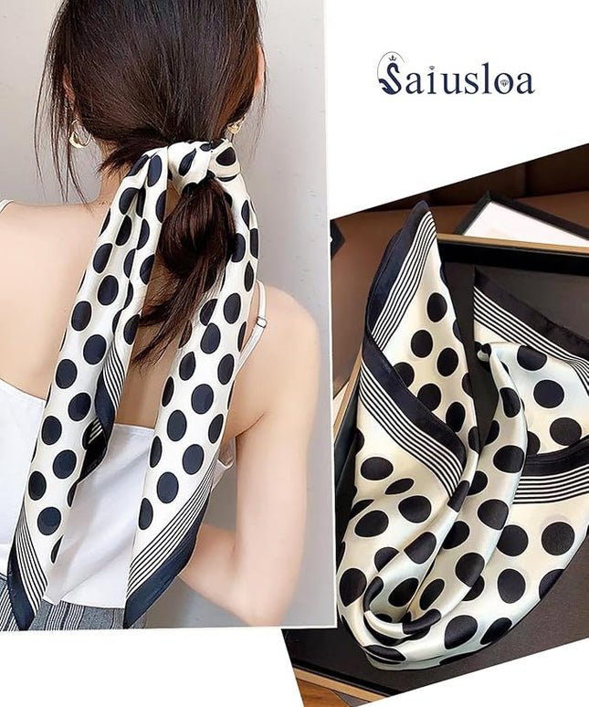 Neck Scarf For Womens Silky Head Scarves Hair Bandanas Square Scarf Fashion Accessories lightweight