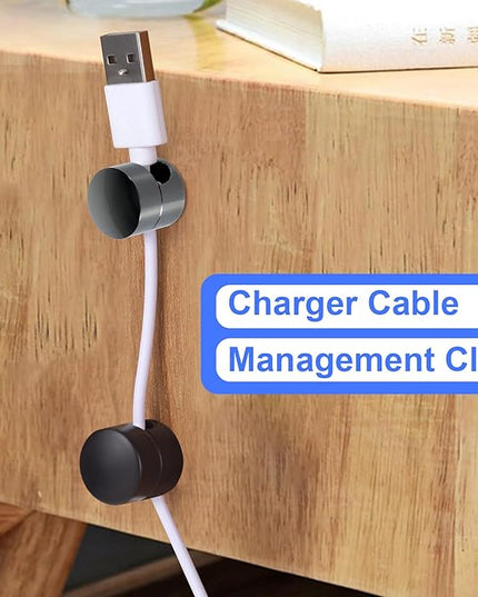 3 Sets Charger Holders for Cords, Adjustable Cable Anchor Holders, Adhesive Metal Cord Clips, Cable Management Wire Organizers for Desk, Office, Nightstand - Matte Black/Black/Antique Copper