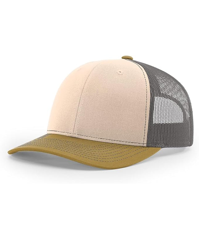 Richardson 112 Trucker Hat - Premium Adjustable Snapback Hat - Structured Six Panel Richardson Blank Caps