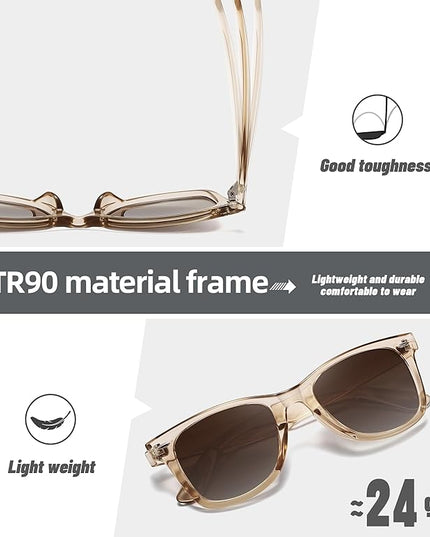 MEETSUN Polarized Sunglasses for Women Men Classic Retro Square Frame Driving Sun Glasses UV Protection