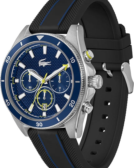 Lacoste Mainsail Men's Chronograph Watch - Stainless Steel - Water Resistant up to 5ATM/50 Meters - Contemporary, Sporty - Premium Fashion Timepiece - Gift for Him - 43mm