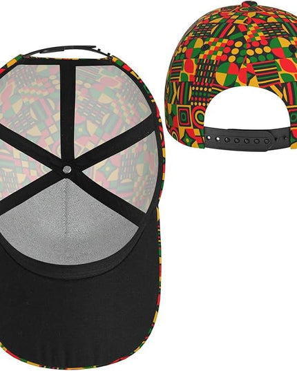 African Ethnic Tribal Style Baseball Cap for Men Women, Fashion Adjustable African Hat Casual Trucker Hats Sun Caps