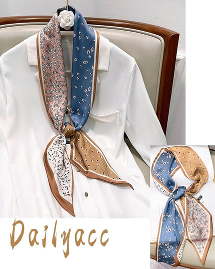 Dailyacc Hair Scarf for Women Fashion Silky Satin Headscarf Wrap Breathable Lightweight Neck Scarves For Handbag