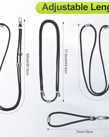 Phone Lanyard & Phone Wrist Strap, 3 in 1 Adjustable Anti Theft Phone Strap for Travel Hiking Cycling Climbing