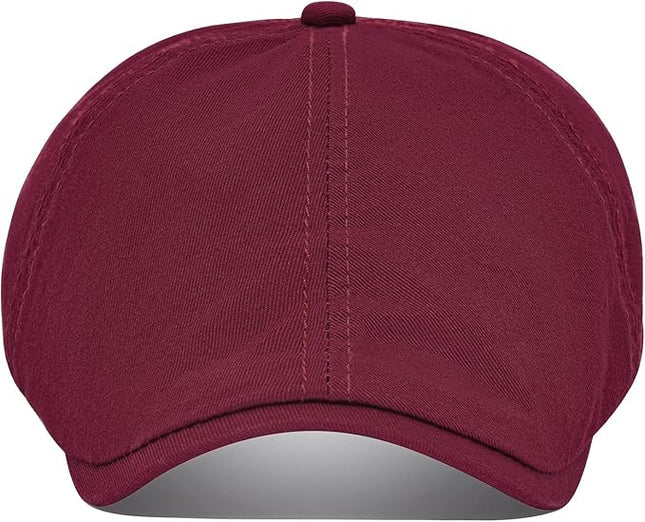 VOBOOM Cotton Washing Flat Cap Cabbie Hat Gatsby Ivy Irish Hunting Newsboy