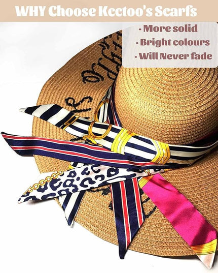 kcctoo 2/6/10Pack Scarf Bags for Women Handbag Scarfs Band Hair Neck Scarves Fashion Gifts