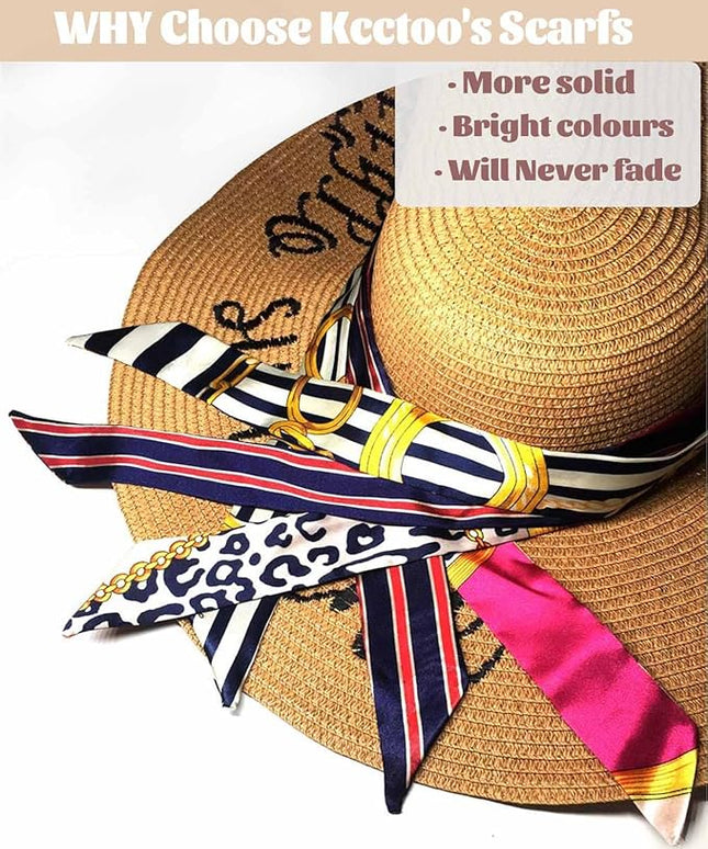 kcctoo 2/6/10Pack Scarf Bags for Women Handbag Scarfs Band Hair Neck Scarves Fashion Gifts