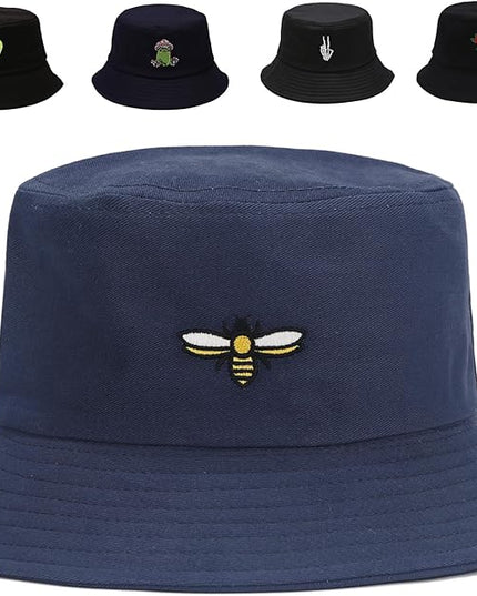Cotton Bucket Hat for Women Men Summer Travel Sun Beach Bucket Cap, Unisex Outdoor Fisherman Hat