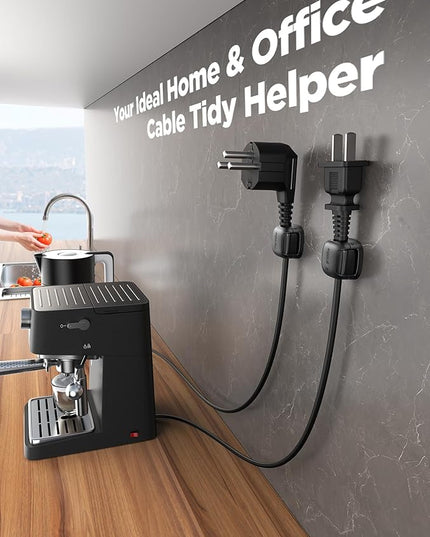 12Pack Cord Organizer - Chfeila [Dual Spring & Clasp Lock] Cable Management Clips, Adhesive Phone Charger Keeper, Compact Wire Holder for Nightstand/Car, Home Office Desk Accessories Decor Essentials