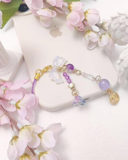 1-4PCS Cute Phone Charms Aesthetic Y2K Cell Phone Charms Strap Pink Strawberry Butterfly Star PhoneCharm Y2K Accessories for Bag Keychain Airpods Camera Pendants Decor