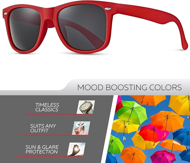 Retro Rewind Polarized Sunglasses for Men and Women - UV Protection Classic Sun Glasses