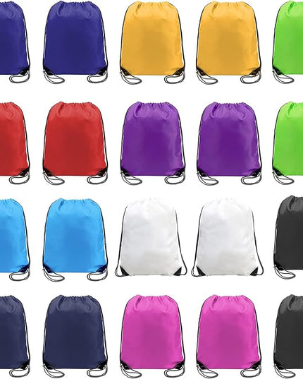BeeGreen Drawstring Backpack Bags 20,30,50 Packs Reflective String Bags for Gym Sport Trip Cinch Sack DIY for Women Men