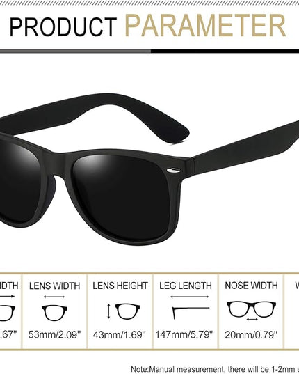 Joopin Square Sunglasses Polarized UV Protection Trendy Designer Sun Glasses Men Women