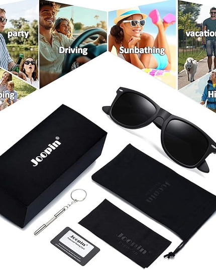 Joopin Square Sunglasses Polarized UV Protection Trendy Designer Sun Glasses Men Women