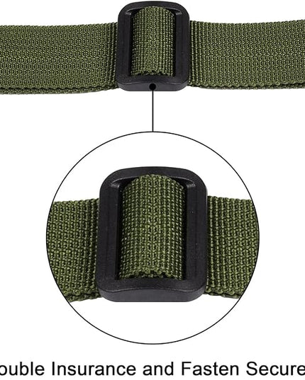 Wisdompro Luggage Strap, 2 Pack Heavy Duty Utility Straps with Quick Release Buckle, Adjustable Nylon Strap for Backpacking, Sleeping Bag Compression, Camping, Hiking - 48 inch, Army Green