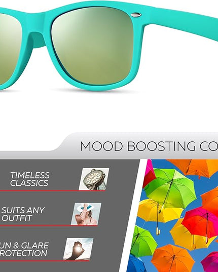 Retro Rewind Polarized Sunglasses for Men and Women - UV Protection Classic Sun Glasses