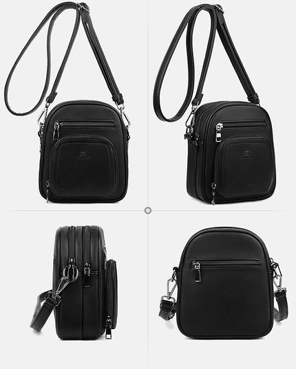 FADEON Small Purses for Women Crossbody Bags, Designer PU Leather Mini Cross Body Purse Travel Shoulder Bag Card Slots