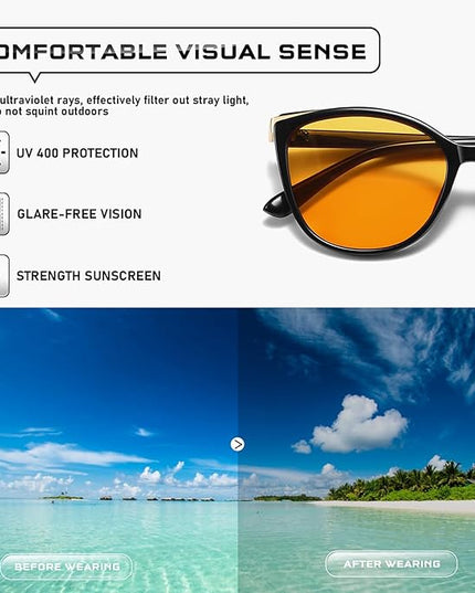 Trendy Cat Eye Sunglasses for Women Fashion Cateye UV400 Protection Glasses CL22017