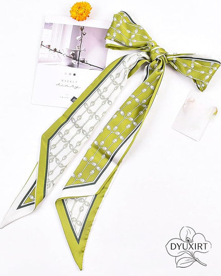 Head Scarf Purse Handle Neck Satin Hair Scarfs For Bag Lightweight Silky Long Thin Women's Fashion Scarves 59 * 5.9”
