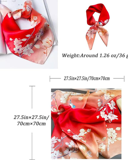 Neck Scarf For Womens Silky Head Scarves Hair Bandanas Square Scarf Fashion Accessories lightweight