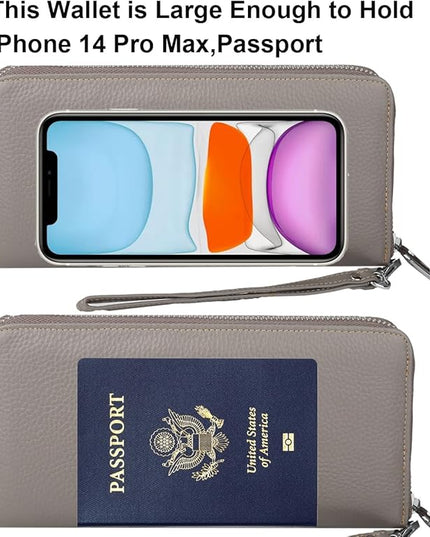 Lavemi Small Compact Women Wallet RFID Blocking Genuine Leather Bifold Purse with ID Windows