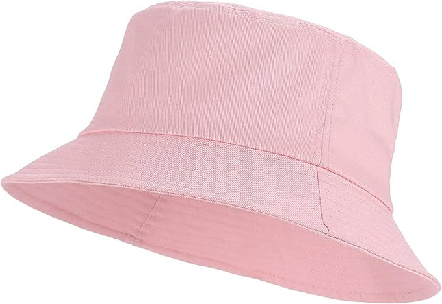 Umeepar Unisex Cotton Packable Bucket Hat Sun Hat Plain Colors for Men Women