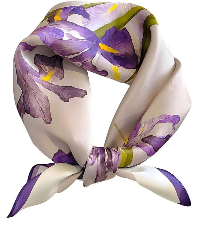 100% Mulberry Silk Scarf for Women Hair Lightweight Square Neckerchief Wrap For Head Scarves 21"