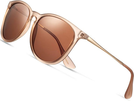 CHBP Sunglasses Womens Men Polarized UV Protection Trendy Vintage Retro Round Mirrored Lens Sunglasses For Women