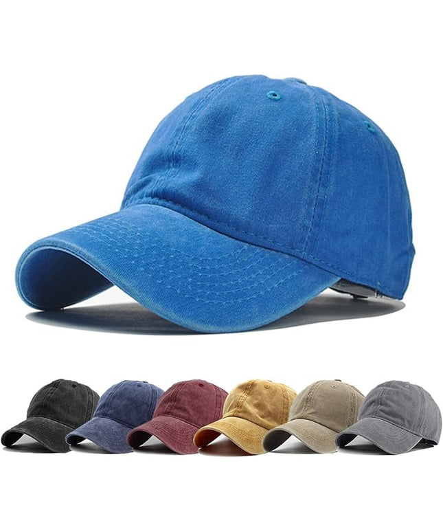 HH HOFNEN Men Women Washed Distressed Twill Cotton Baseball Cap Vintage Adjustable Dad Hat