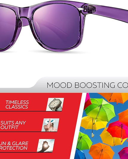 Retro Rewind Polarized Sunglasses for Men and Women - UV Protection Classic Sun Glasses