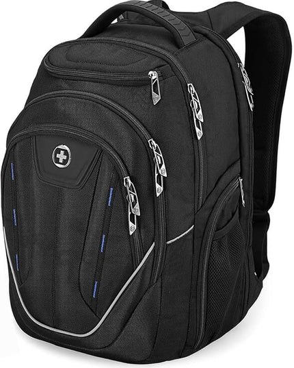 Swissdigital Design TSA Business Laptop Backpack For Men,Travel Backpack With USB Charging Port,College Tech Backpacks With RFID Pockets Presents For Men Fits 15.6 Inch Computer | J16BT-1