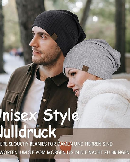 Slouchy Beanie for Men Women Soft Lightweight Running Beanie Hat Chemo Cap Skull Cap