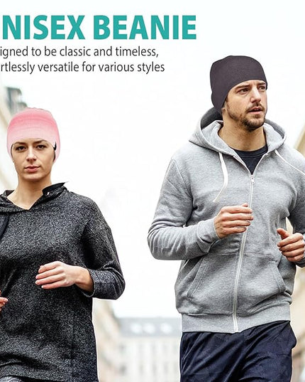 Beanie for Men, Soft Cotton Beanie for Women, Warm Unisex Winter Hat, Running Skull Cap for Cold Weather Activities