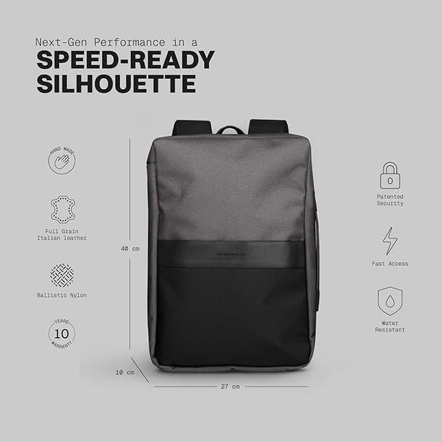 The Frenchie Co. - Super Light Ballistic Speed - Expandable Lightweight Backpack - Anti-theft Magnetic Closure - Self-adjusting Straps for Comfort